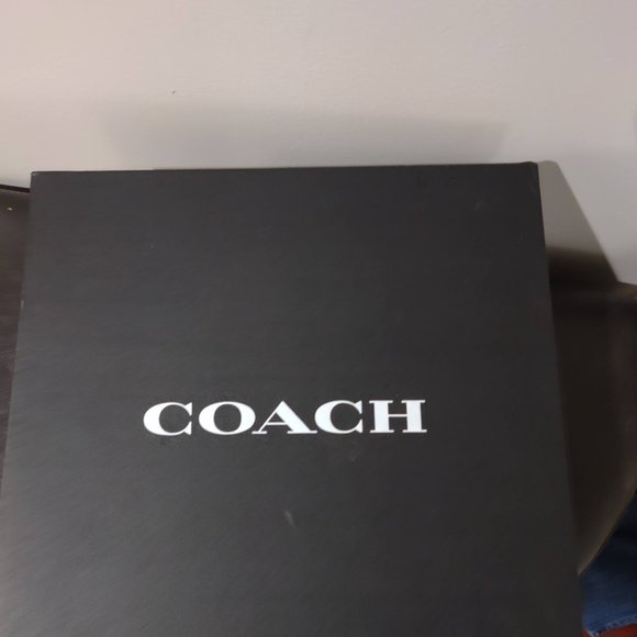 COACH Shearling Turnlock Harness Black Suede - Picture 9 of 9